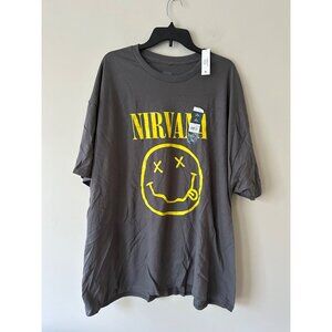 Nirvana Mens Charcoal Graphic Tee Size S 100% Cotton NWOT Basic Tee